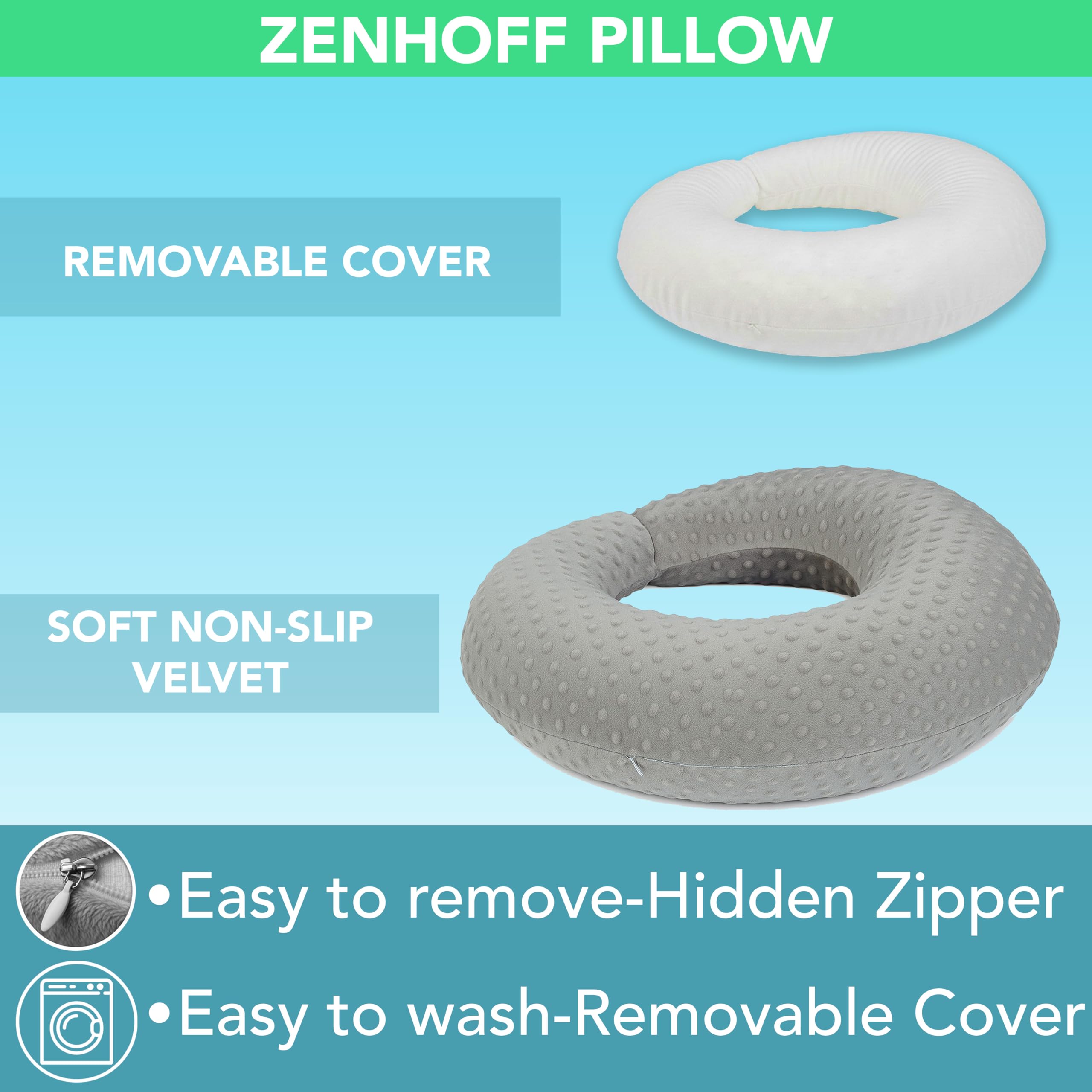 Gaming & Reading Pillow with 1 Cover, Grey